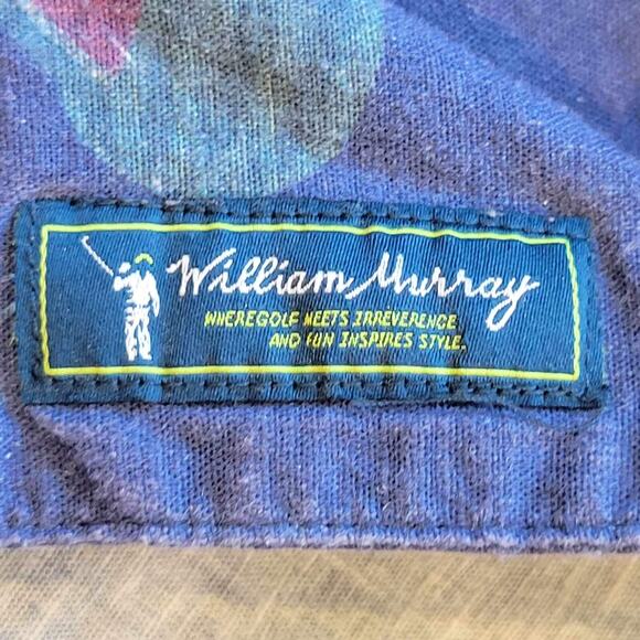 William Murray Mens Shirt Medium Short Sleeve Button Up Golf Watermelon Cocktail - Picture 5 of 11